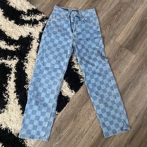 Checkered jeans